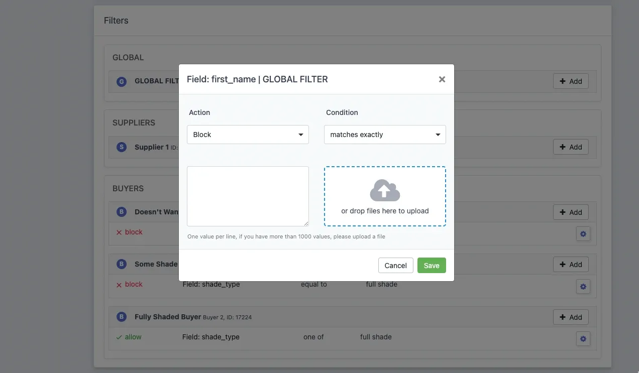 First Name Filter